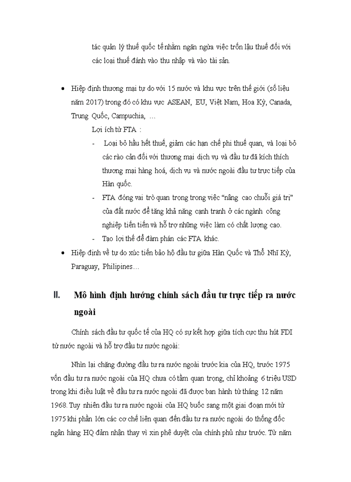 Chính sách sách đầu tư trực tiếp ra nước ngoài của Hàn Quốc và bài học kinh nghiệm cho Việt Nam