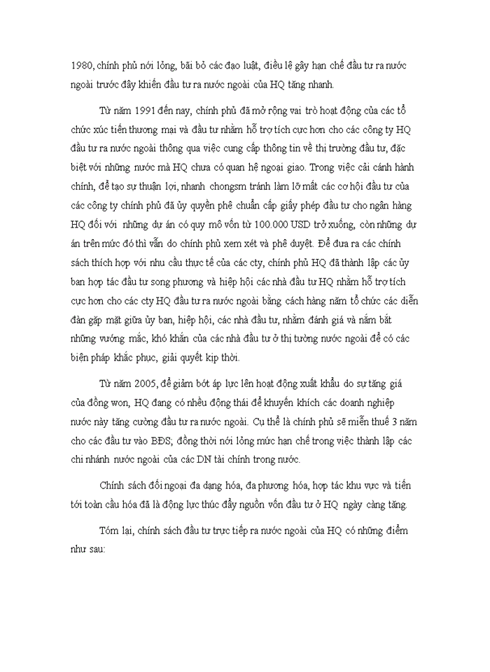 image for page Chính sách sách đầu tư trực tiếp ra nước ngoài của Hàn Quốc và bài học kinh nghiệm cho Việt Nam
