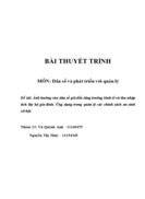 Ảnh hưởng của dân số già đến tăng trưởng kinh tế và thu nhập tích lũy hộ gia đình. Ứng dụng trong quản lý các chính sách an sinh xã hội.