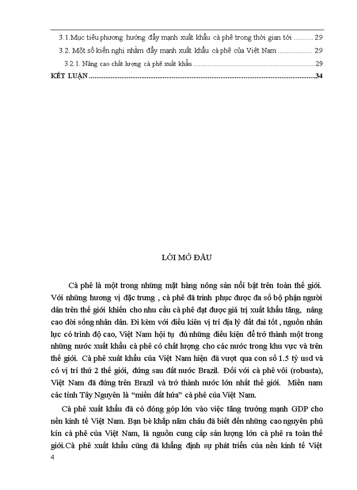 Một số giải pháp đẩy mạnh xuất khẩu cà phê của Việt nam trong bối cảnh hội nhập kinh tế quốc tế