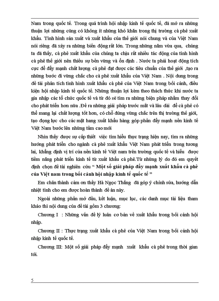 image for page Một số giải pháp đẩy mạnh xuất khẩu cà phê của Việt nam trong bối cảnh hội nhập kinh tế quốc tế
