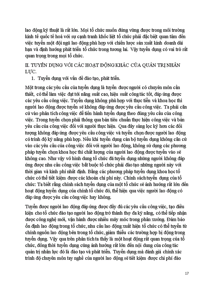 image for page Tuyển dụng là hoạt động then chốt của quản trị nhân lực trong mọi tổ chức