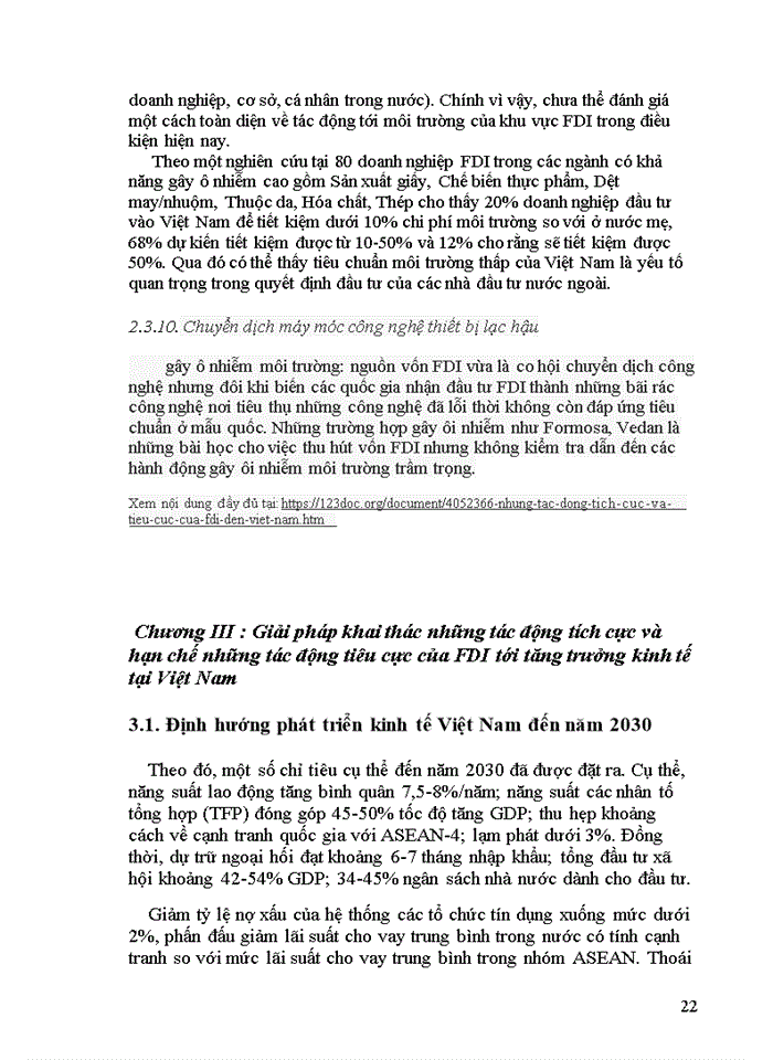 image for page Những tác động đầu tư trực tiếp nước ngoài (FDI) tới  tăng trưởng kinh tế tại Việt Nam giai đoạn 2007-2017