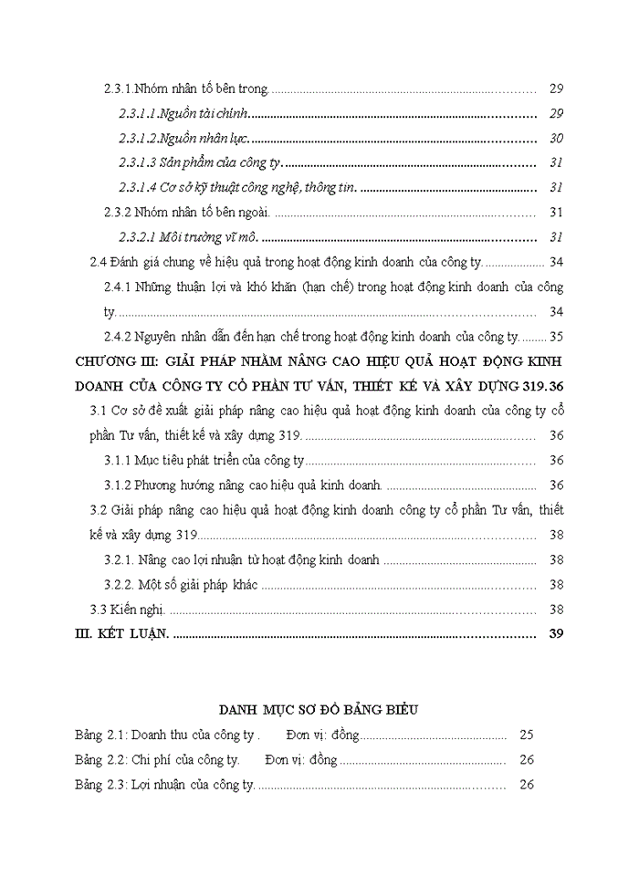 image for page Phân tích hiệu quả kinh doanh của công ty tư vấn, thiết kế và xây dựng 319