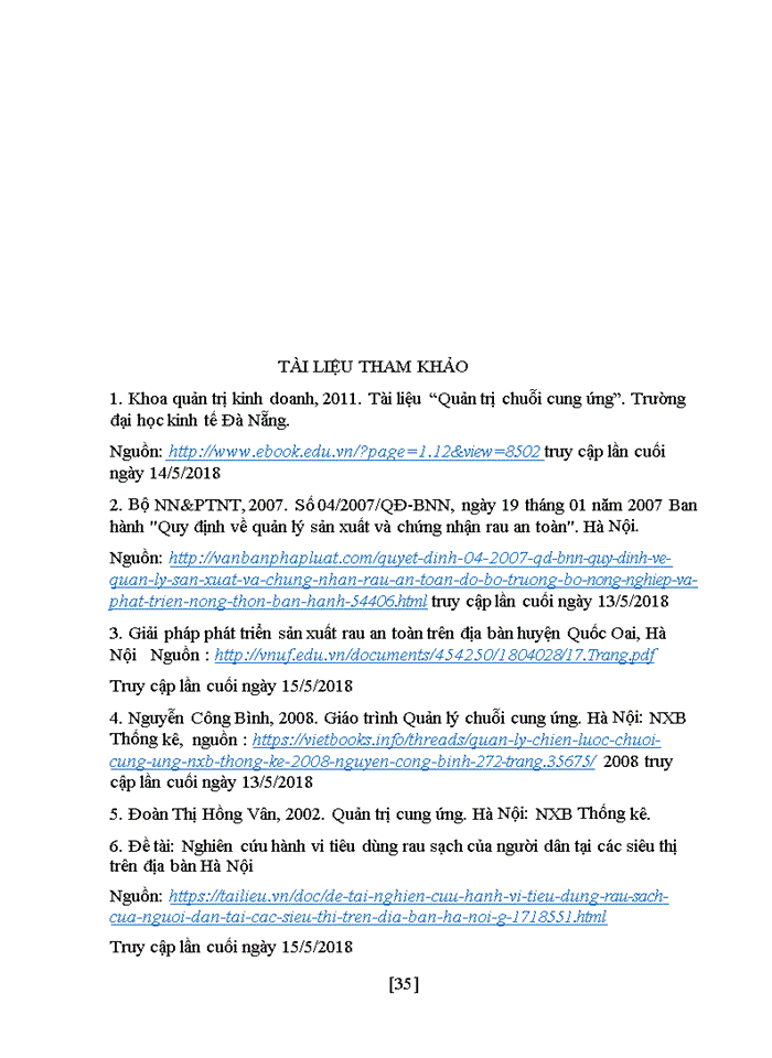 image for page Nghiên cứu các mô hình chuỗi cung ứng mặt hàng rau an toàn của doanh nghiệp trên địa bàn thành phố Hà Nội