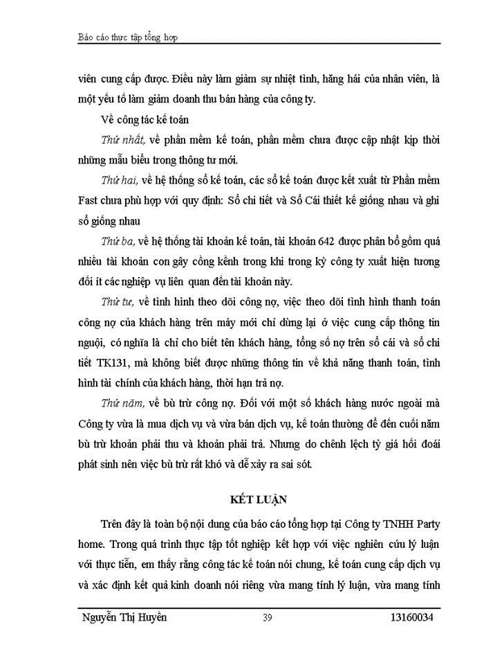 image for page Đánh giá về tình hình tổ chức hạch toán kế toán tại công ty tnhh party home