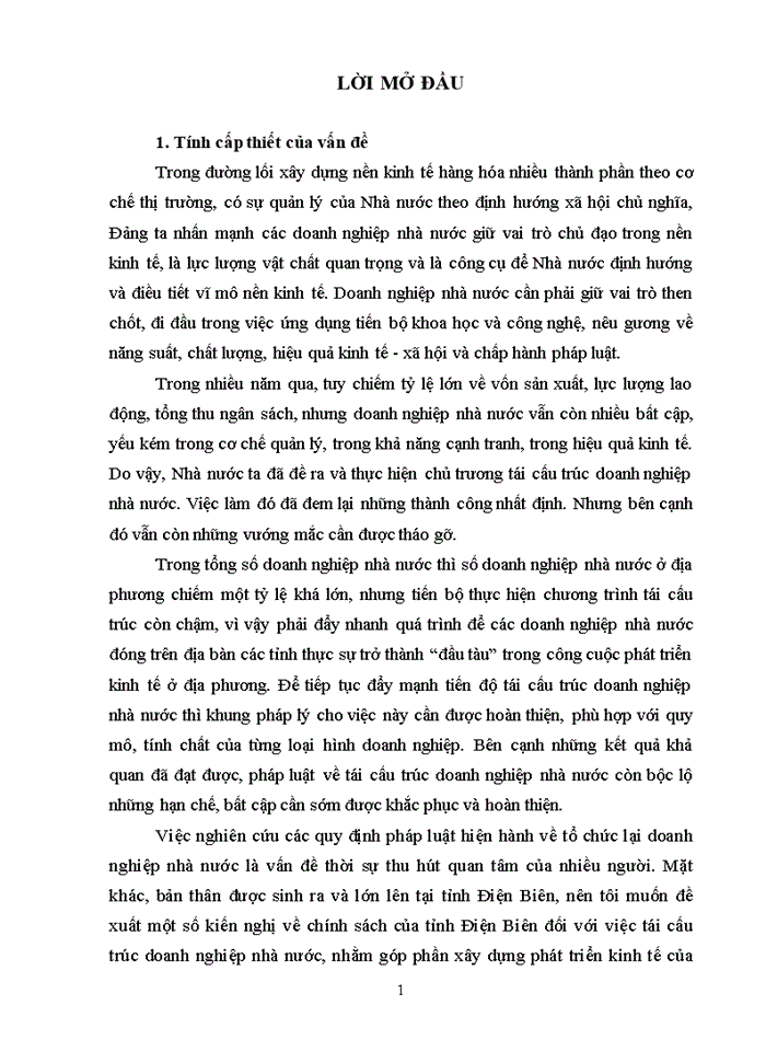 image for page Pháp luật về tái cấu trúc doanh nghiệp nhà nước và thực tiến áp dụng tại tỉnh Điện Biên