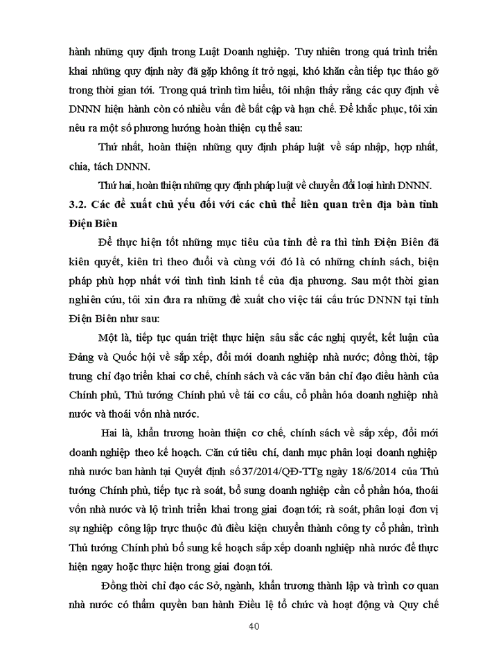 image for page Pháp luật về tái cấu trúc doanh nghiệp nhà nước và thực tiến áp dụng tại tỉnh Điện Biên