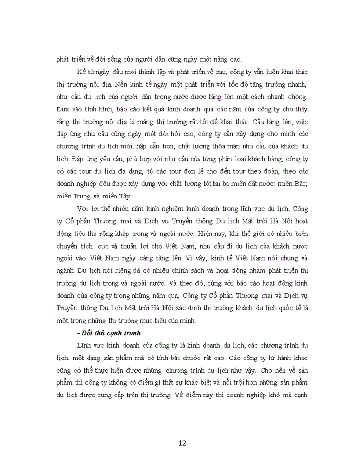 image for page Hoàn thiện hoạt động Marketing tại Công ty Cổ phần Thương mại và Dịch vụ Truyền thông Du lịch Mặt trời Hà Nội