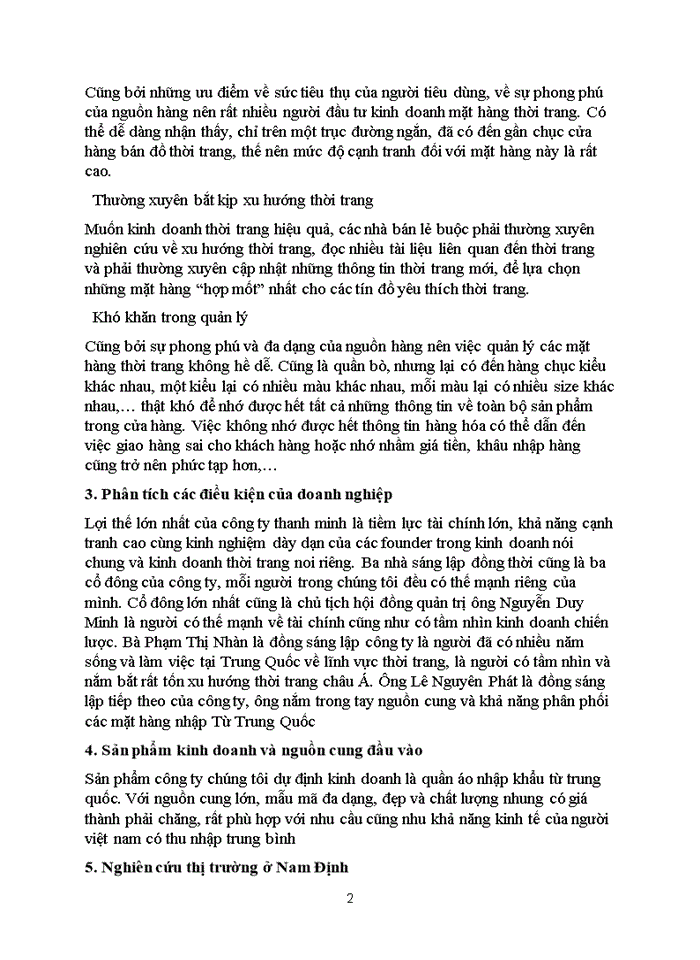 image for page Phân tích các điều kiện của doanh nghiệp