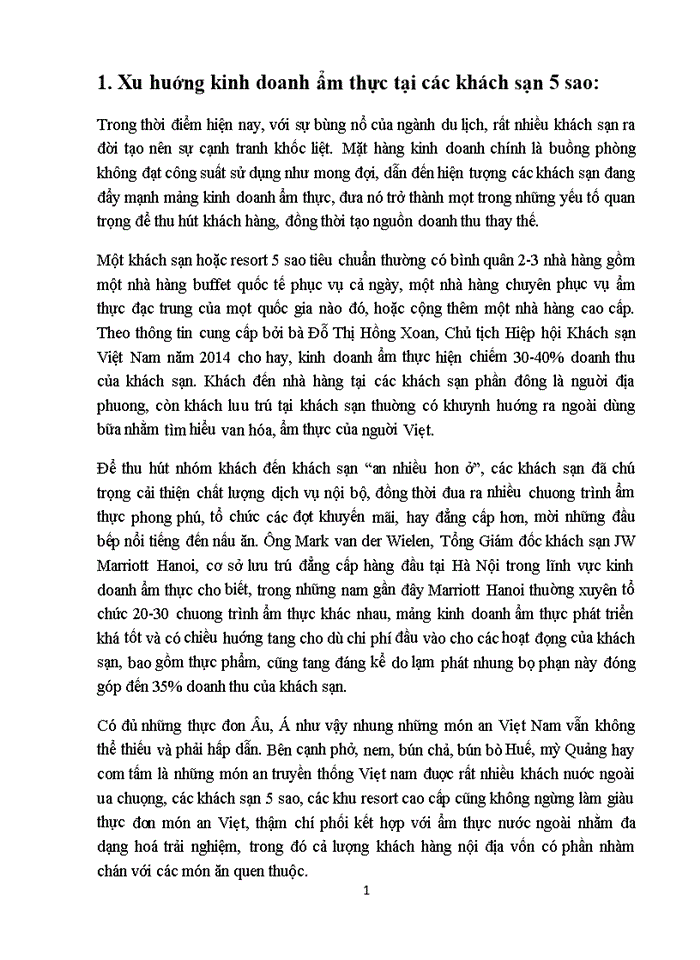 image for page Giải pháp khai thác giá trị ẩm thực Việt Nam tại các khách sạn 5 sao trên địa bàn Hà Nội