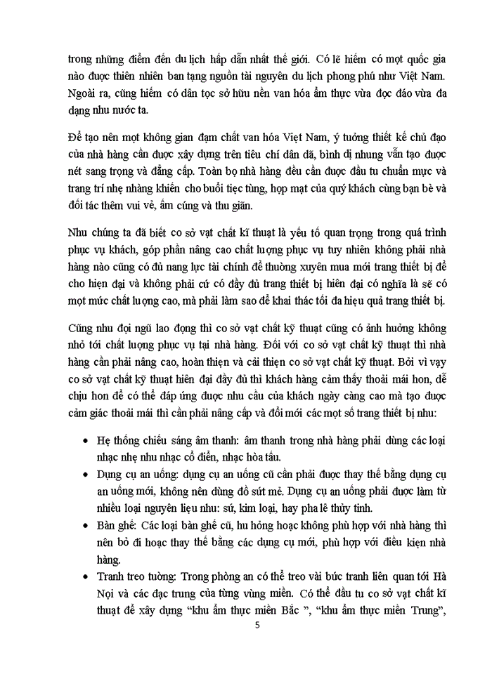 image for page Giải pháp khai thác giá trị ẩm thực Việt Nam tại các khách sạn 5 sao trên địa bàn Hà Nội
