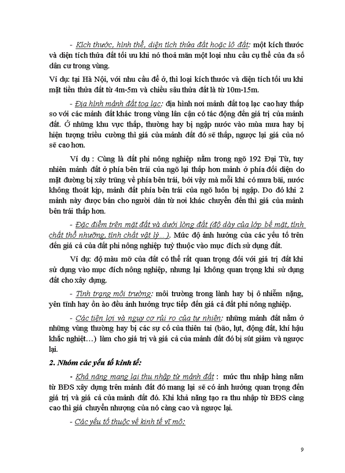 image for page Xu hướng phát triển thị trường đất phi nông nghiệp và các yếu tố ảnh hưởng đến giá đất phi nông nghiệp