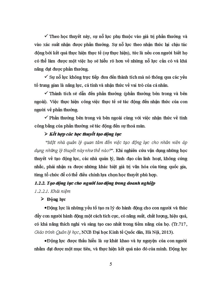 image for page Tạo động lực làm việc cho người lao động tại công ty cổ phần Sông Cấm