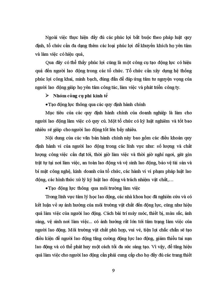 image for page Tạo động lực làm việc cho người lao động tại công ty cổ phần Sông Cấm