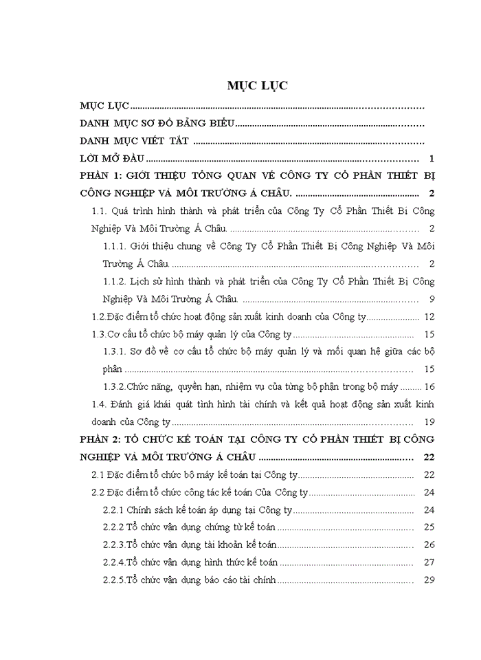 image for page Đánh giá khái quát tổ chức kế toán tại công ty cổ phần thiết bị công nghiệp và môi trường á châu và một số đề xuất