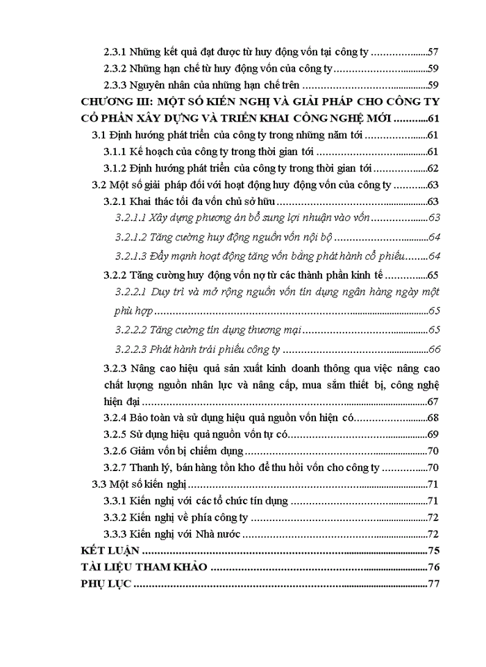 image for page Một số kiến nghị và giải pháp cho công ty cổ phần xây dựng và triển khai công nghệ mới