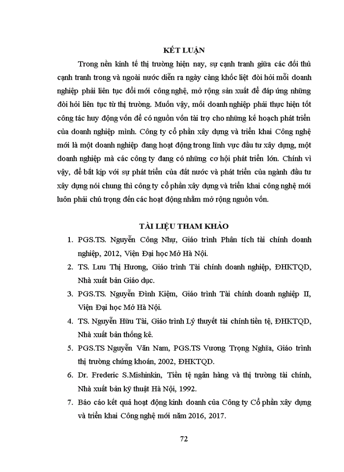 image for page Một số kiến nghị và giải pháp cho công ty cổ phần xây dựng và triển khai công nghệ mới