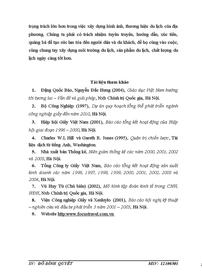 image for page Hiệu quả sử dụng nguồn nhân lực trong công ty tnhh thương mại du lịch trọng điểm focus travel