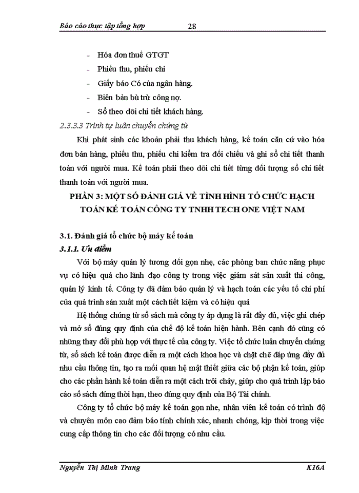 image for page Một số đánh giá về tình hình tổ chức hạch toán kế toán tại Công ty TNHH TechOne Việt Nam
