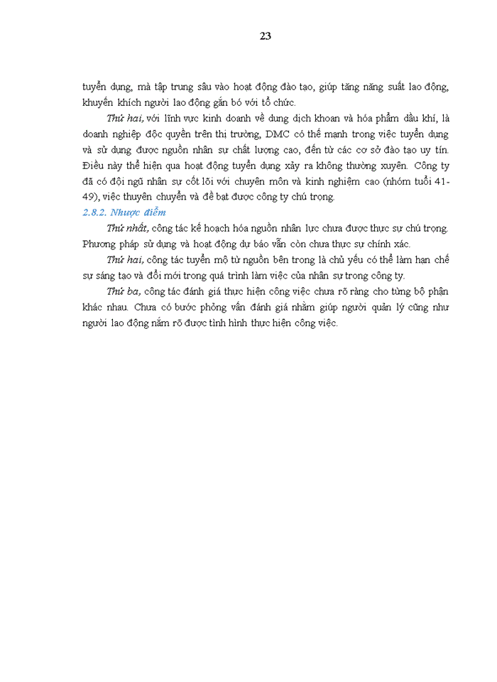 image for page Thực trạng các hoạt động quản trị nhân lực tại tổng công ty dung dịch khoan và hóa phẩm dầu khí