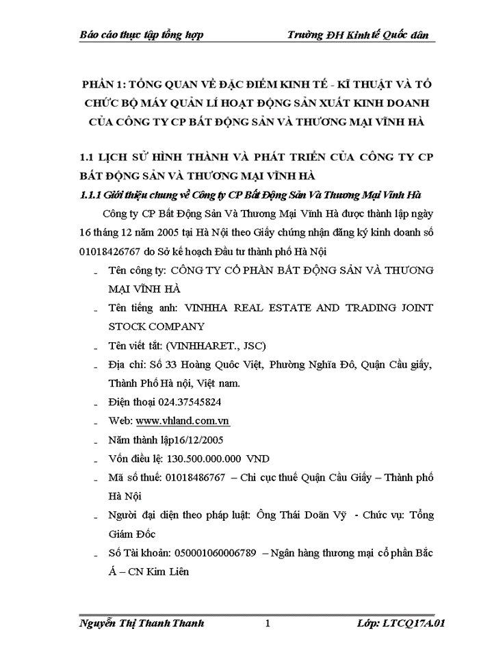 image for page Một số đánh giá về tình hình tổ chức hạch toán kế toán tại công ty cp bất động sản và thương mại vĩnh hà