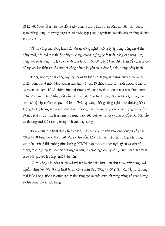 image for page Một số dánh giá về  tình hình tổ chức hạch toán kế toán tại công ty cổ phần  xây lắp và thương mại đức long