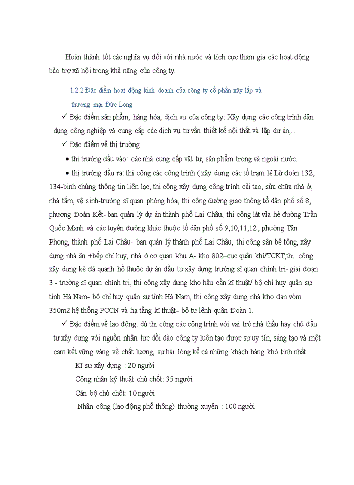 image for page Một số dánh giá về  tình hình tổ chức hạch toán kế toán tại công ty cổ phần  xây lắp và thương mại đức long