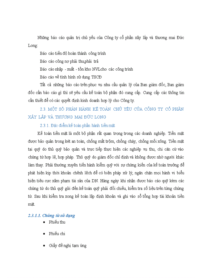 image for page Một số dánh giá về  tình hình tổ chức hạch toán kế toán tại công ty cổ phần  xây lắp và thương mại đức long