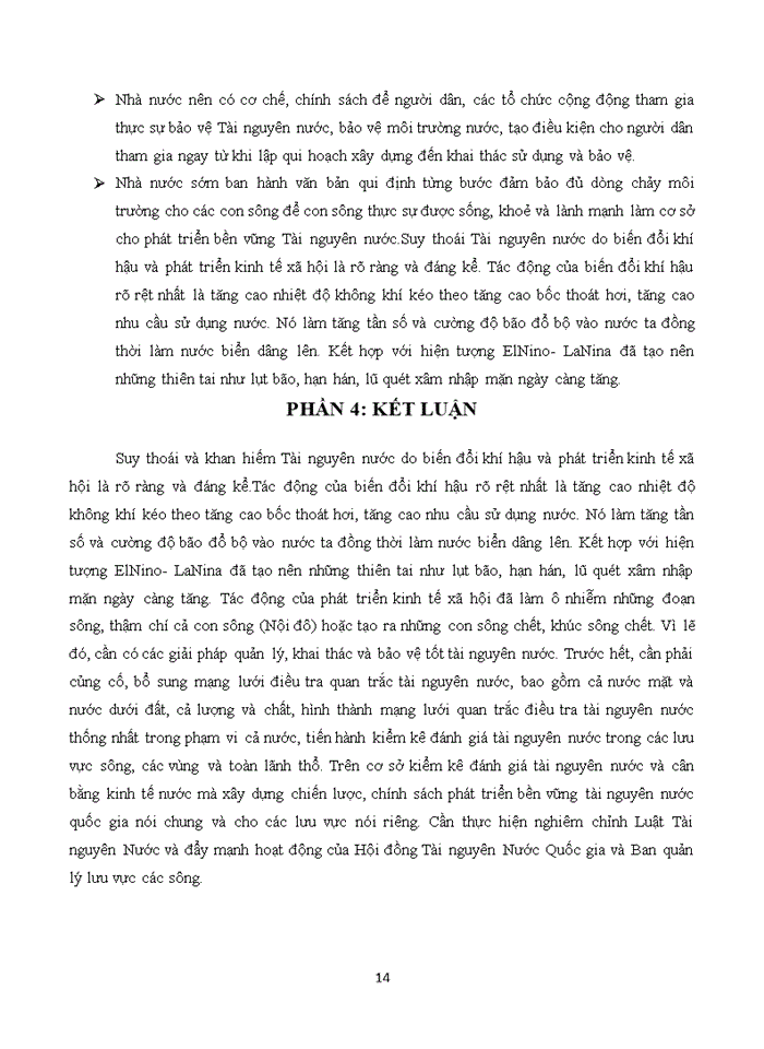 image for page Suy thoái tài nguyên nước và sự khan hiếm nước trong thời gian qua, nguyên nhân và giải pháp.