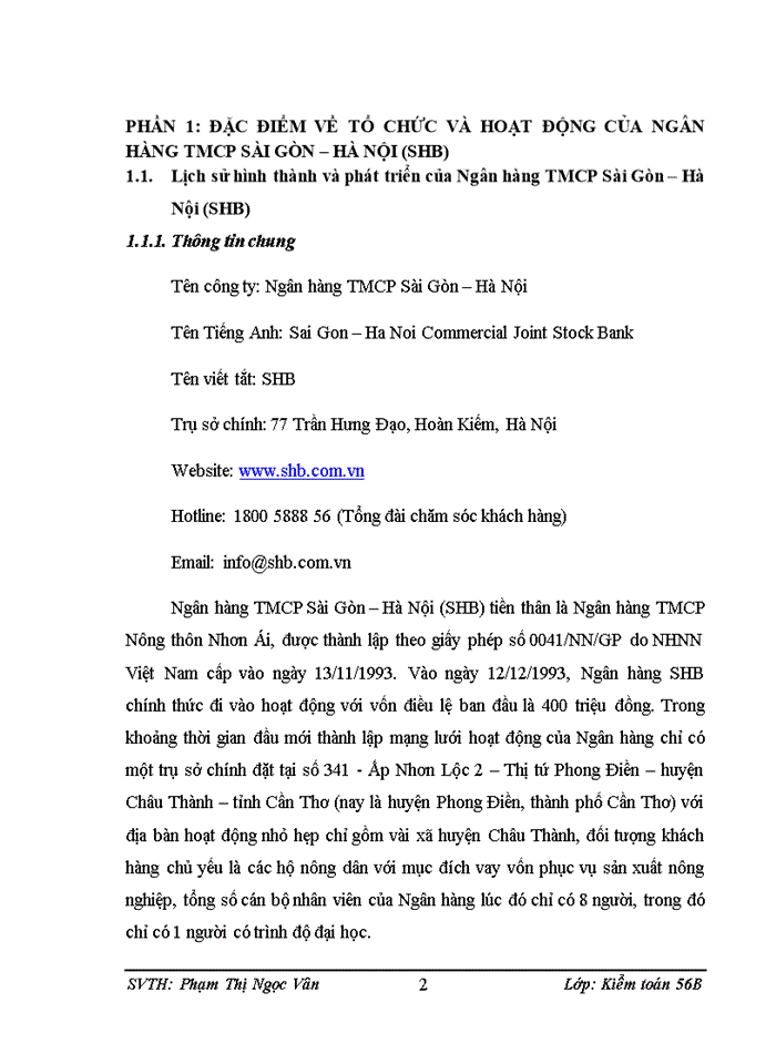 Một số giải pháp, đề xuất để hoàn thiện hoạt động kiểm toán nội bộ của ngân hàng tmcp sài gòn – hà nội (shb)