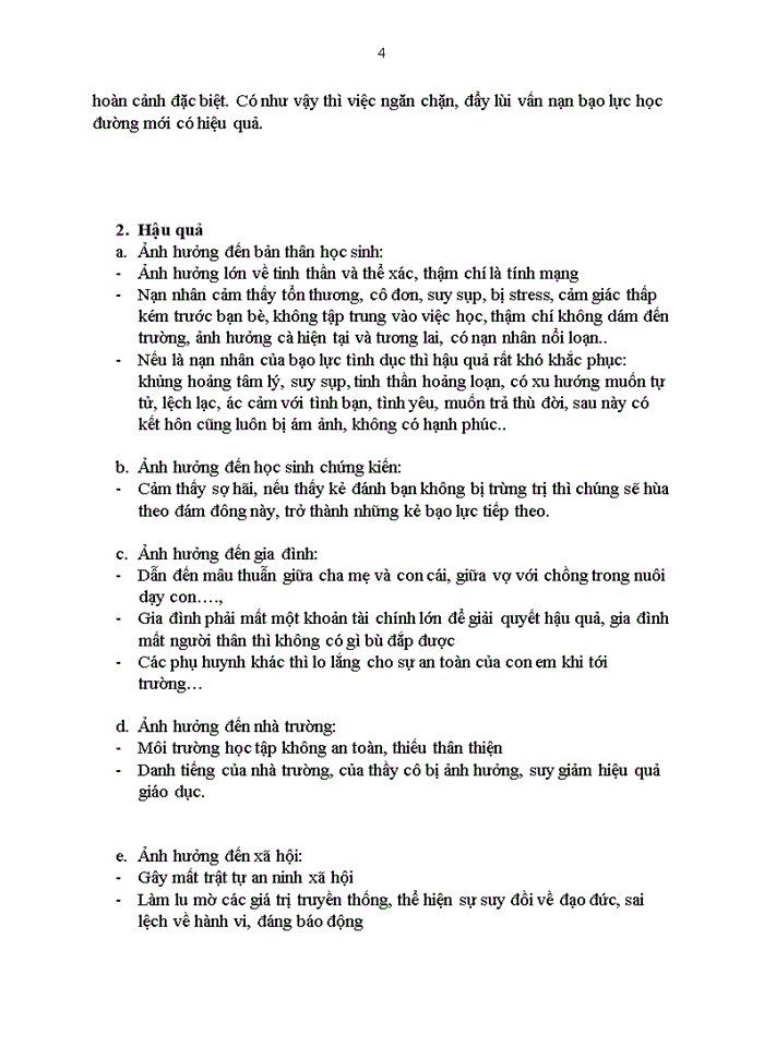 image for page Nguyên nhân,hậu quả  tình trạng bạo lực học đường