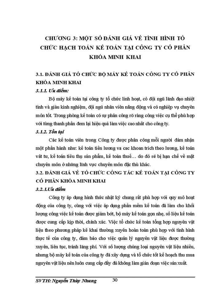 image for page Đánh giá về tình hình tổ chức hạch toán kế toán tại Công ty cổ phần khóa Minh Khai