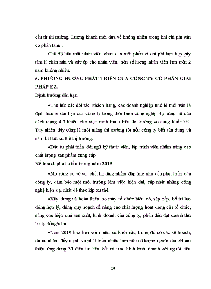 image for page Phương hướng phát triển của công ty cổ phần giải pháp EZ trong thời gian tới.