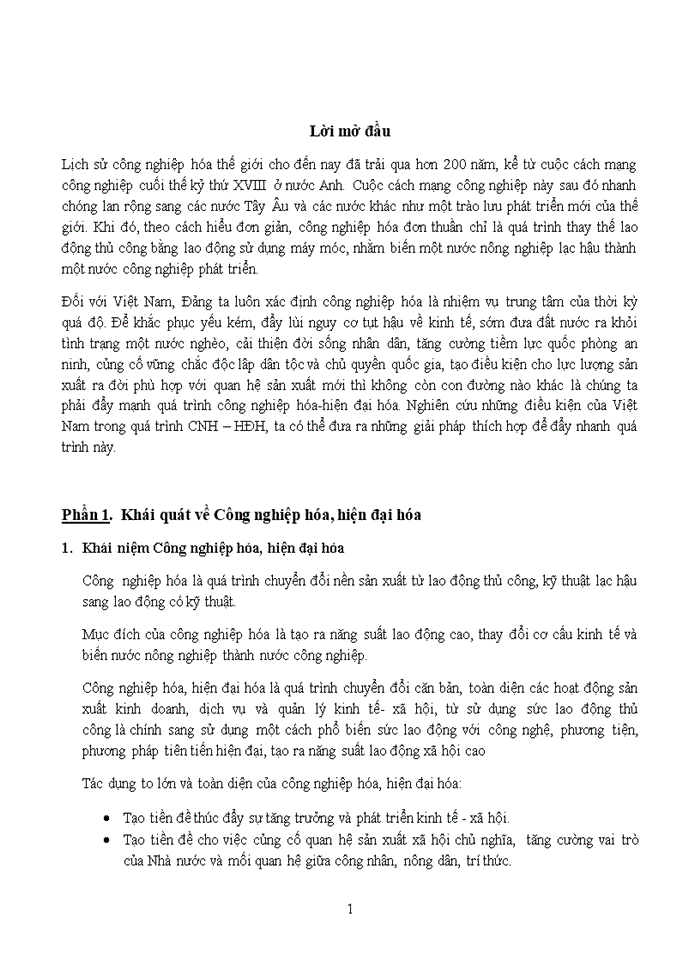 image for page Những điều kiện của Việt Nam trong quá trình thực hiện Công nghiệp hóa – hiện đại hóa hiện nay