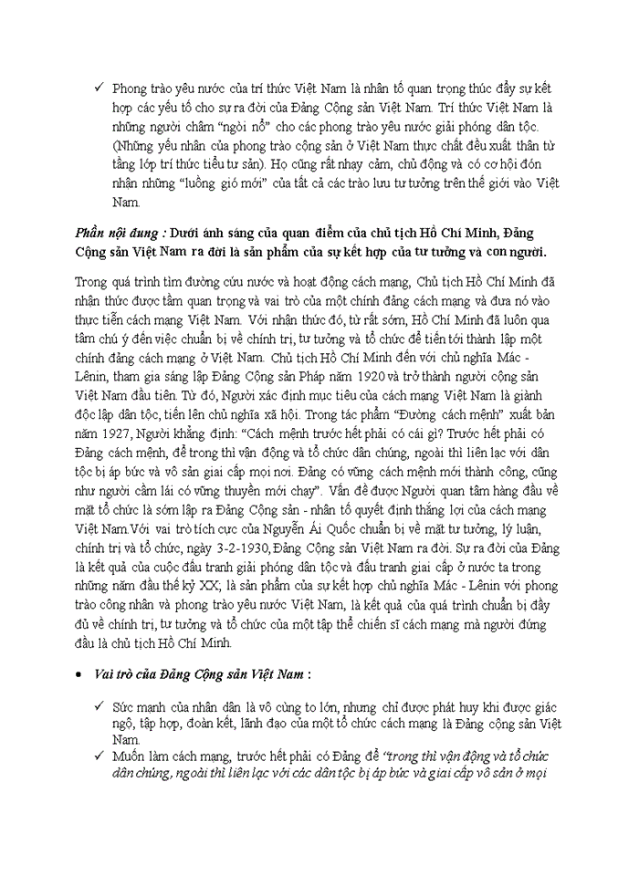 image for page Đảng cộng sản Việt Nam ra đời là sản phẩm của sự kết hợp chủ nghĩa   Mác-Lênin với phong trào công nhân và phong trào yêu nước