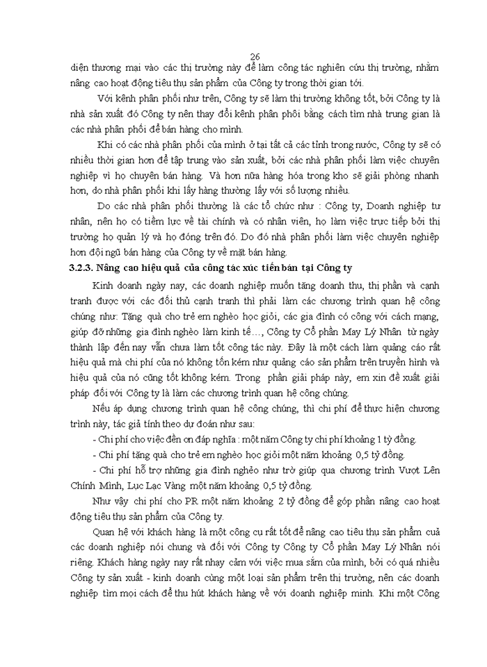 image for page Đẩy mạnh hoạt động tiêu thụ sản phẩm tại Công ty Cổ phần May Lý Nhân