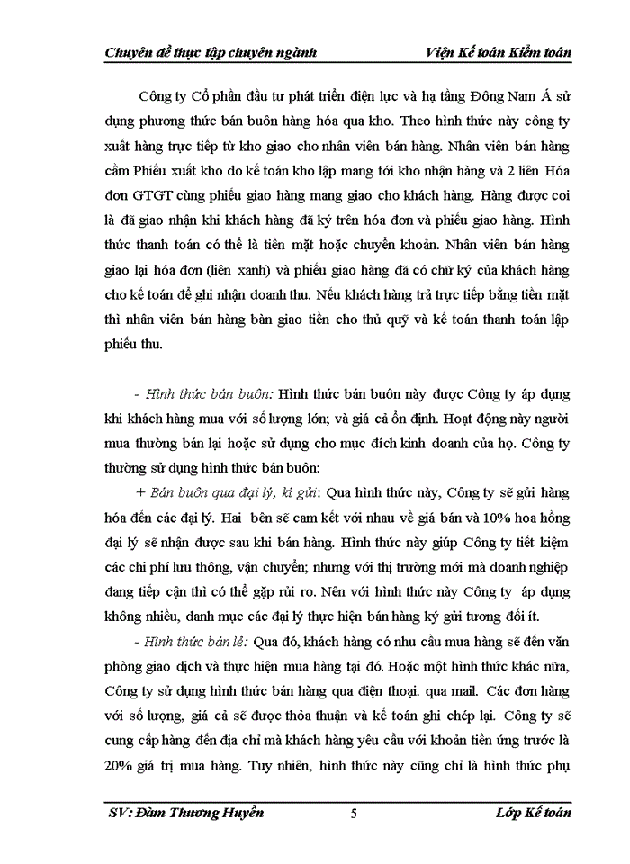 image for page Hoàn thiện kế toán bán hàng tại Công ty Cổ phần đầu tư phát triển điện lực và hạ tầng Đông Nam Á