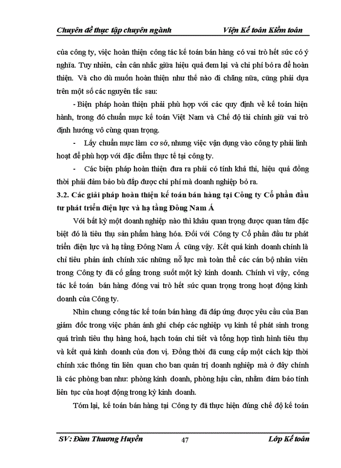 image for page Hoàn thiện kế toán bán hàng tại Công ty Cổ phần đầu tư phát triển điện lực và hạ tầng Đông Nam Á