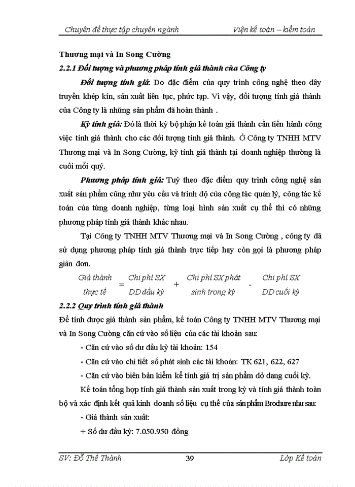 image for page Hoàn thiện kế toán chi phí sản xuất và tính giá thành sản phẩm tại Công ty TNHH MTV Thương mại và In Song Cường