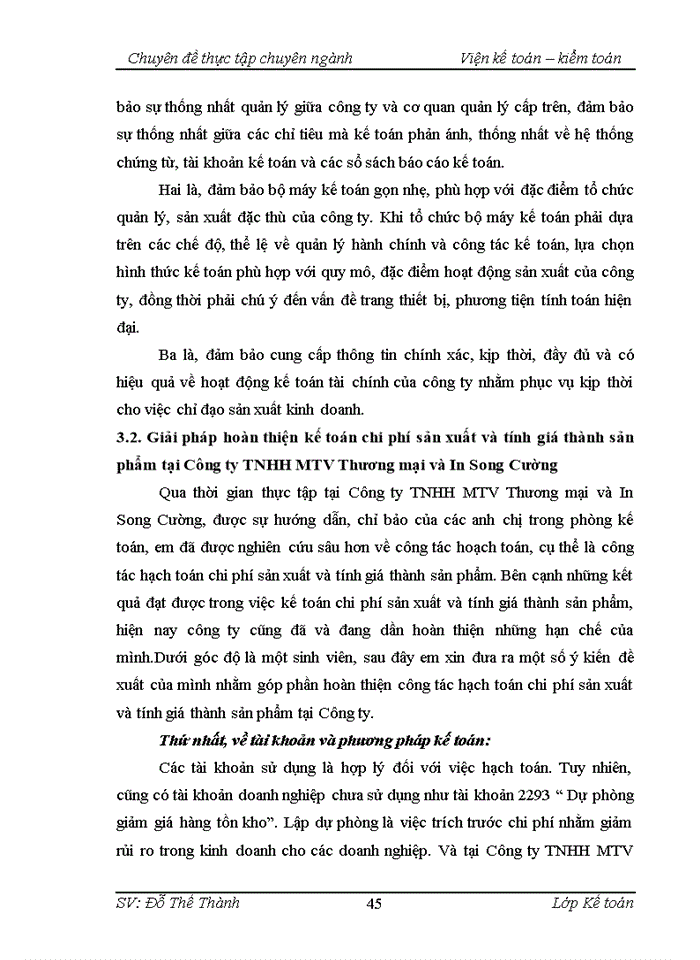 image for page Hoàn thiện kế toán chi phí sản xuất và tính giá thành sản phẩm tại Công ty TNHH MTV Thương mại và In Song Cường