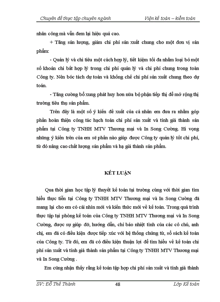 image for page Hoàn thiện kế toán chi phí sản xuất và tính giá thành sản phẩm tại Công ty TNHH MTV Thương mại và In Song Cường