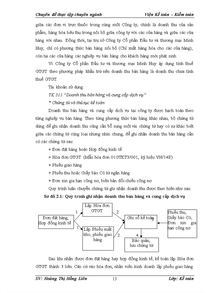 image for page Hoàn thiện  kế toán bán hàng tại Công ty Cổ phần Đầu tư và thương mại Minh Huy