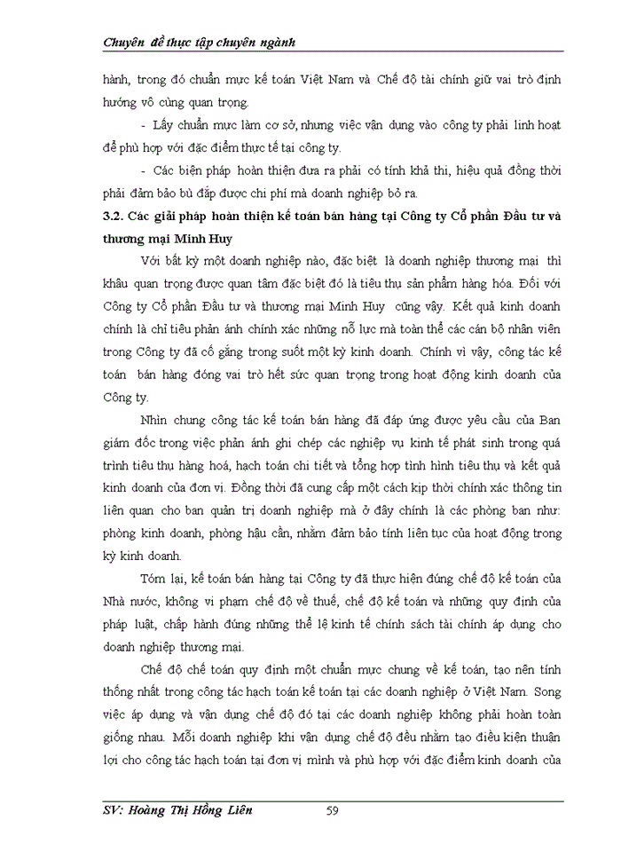 image for page Hoàn thiện  kế toán bán hàng tại Công ty Cổ phần Đầu tư và thương mại Minh Huy