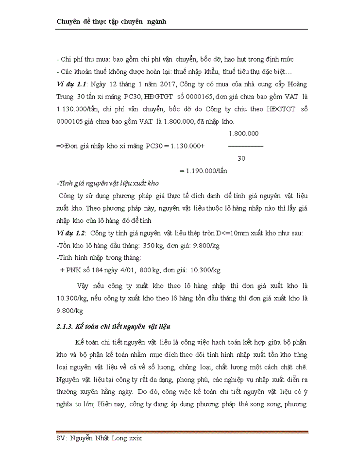 image for page Hoàn thiện kế toán nguyên vật liệu tại Công ty CP Tư vấn đầu tư xây dựng và thương mại Vân Hồ