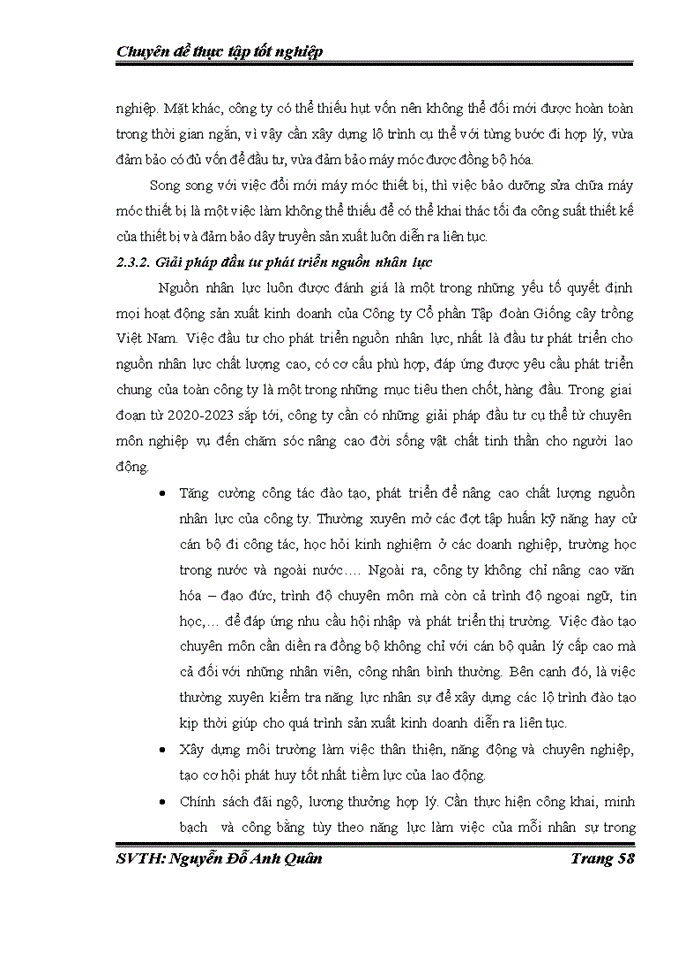 image for page Nghiên cứu đầu tư phát triển tại Công ty Cổ phần Tập đoàn Giống cây trồng Việt Nam