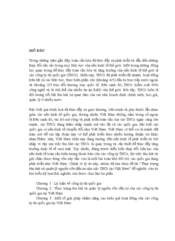 image for page Thực trạng và giải pháp thu hút, quản lý nguồn vốn đầu tư của các công ty đa quốc gia tại việt nam