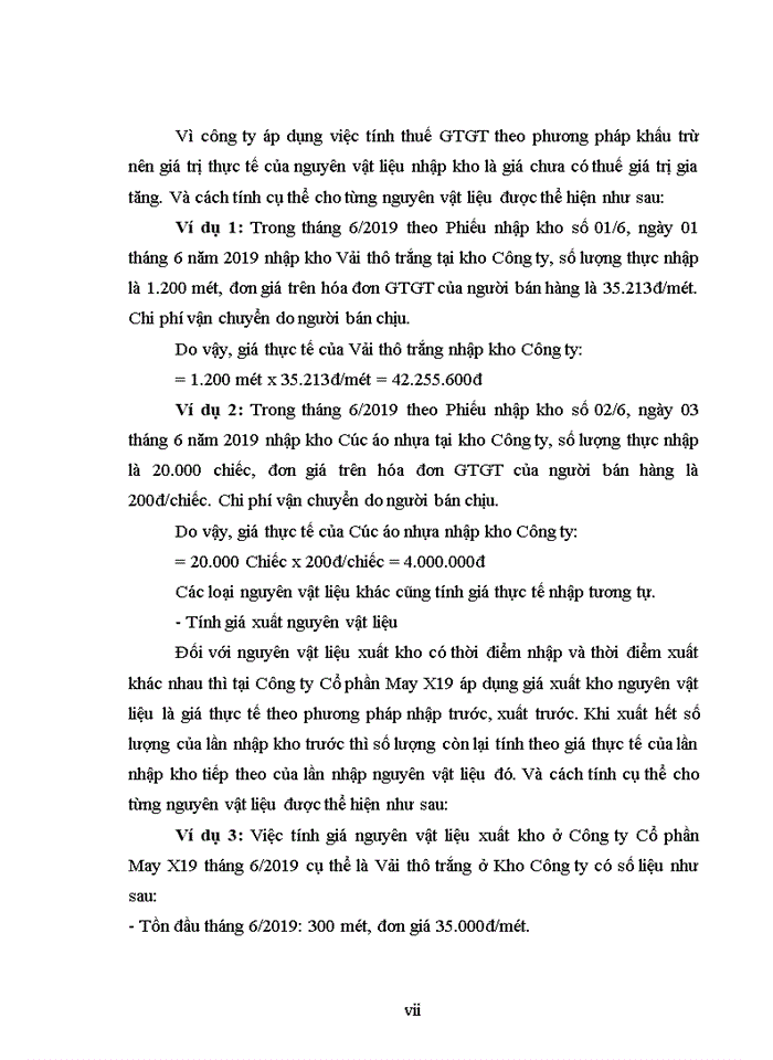 image for page Hoàn thiện kế toán nguyên vật liệu tại công ty cổ phần may x19