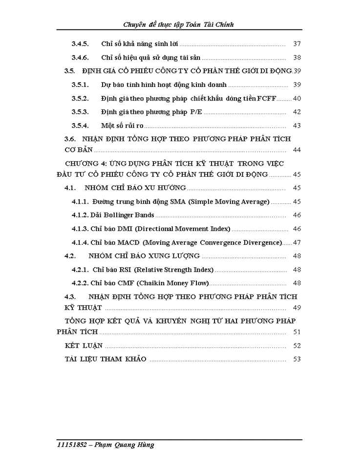 image for page Ứng dụng phân tích cơ bản và phân tích kỹ thuật trong việc đầu tư cổ phiếu công ty cổ phần thế giới di động