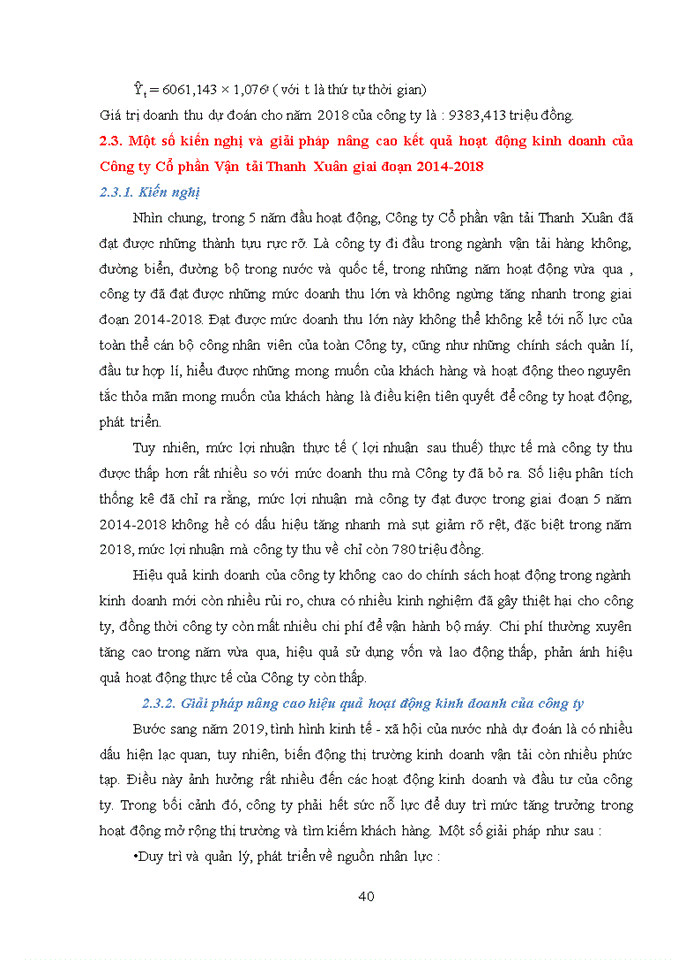image for page Phân tích thống kê hoạt động kinh doanh của Công ty Cổ phần Vận tải Thanh Xuân giai đoạn 2014-2018